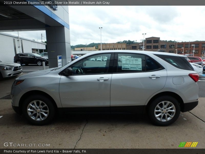 Silver Ice Metallic / Medium Ash Gray 2019 Chevrolet Equinox LS AWD