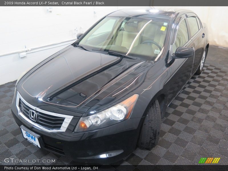 Crystal Black Pearl / Black 2009 Honda Accord LX-P Sedan