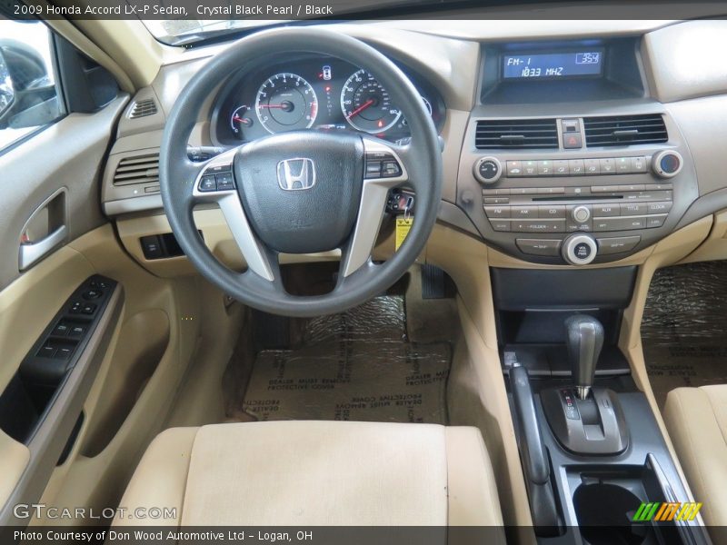 Crystal Black Pearl / Black 2009 Honda Accord LX-P Sedan