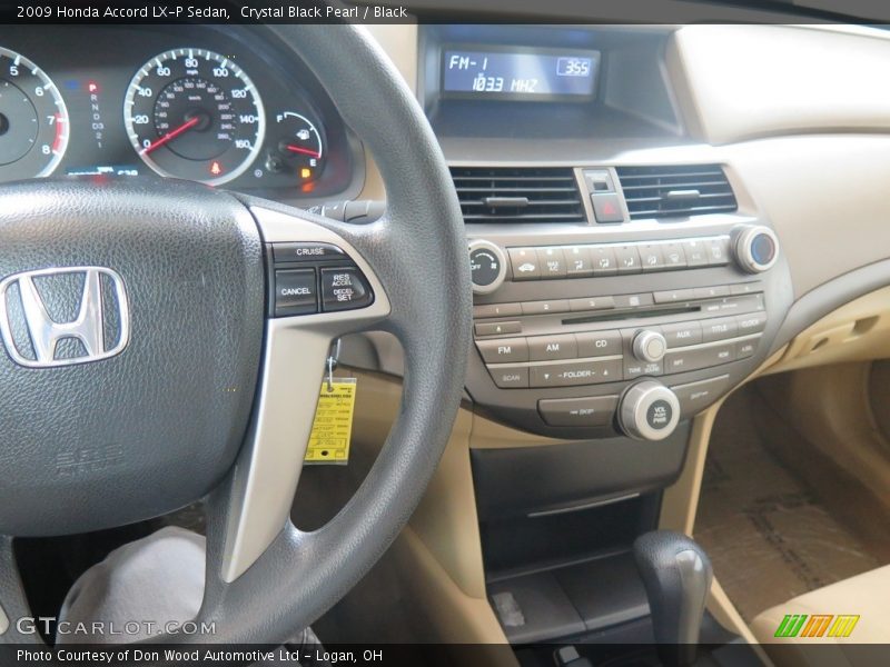 Crystal Black Pearl / Black 2009 Honda Accord LX-P Sedan