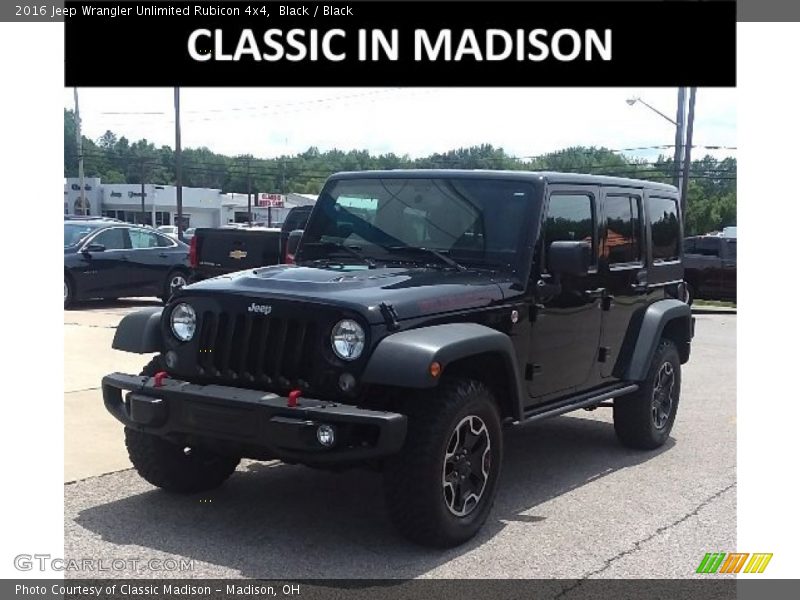 Black / Black 2016 Jeep Wrangler Unlimited Rubicon 4x4