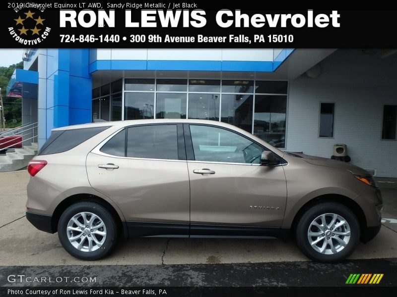 Sandy Ridge Metallic / Jet Black 2019 Chevrolet Equinox LT AWD