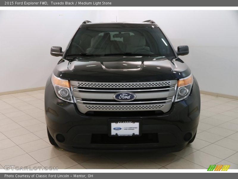 Tuxedo Black / Medium Light Stone 2015 Ford Explorer FWD