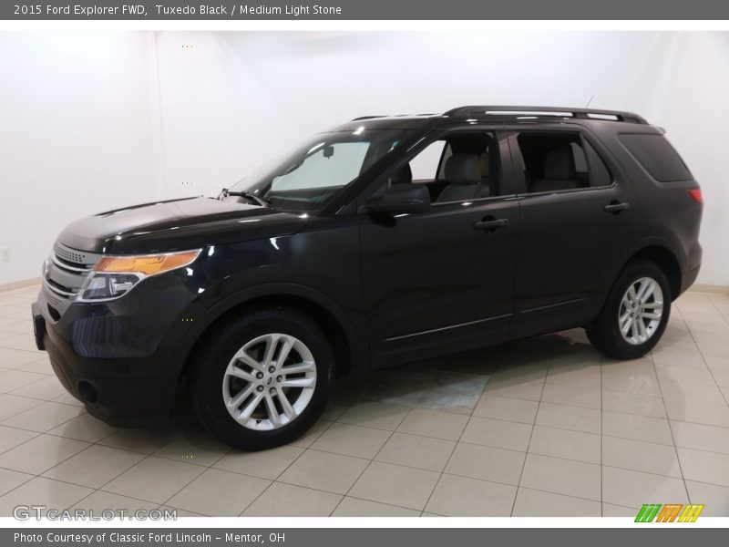 Tuxedo Black / Medium Light Stone 2015 Ford Explorer FWD