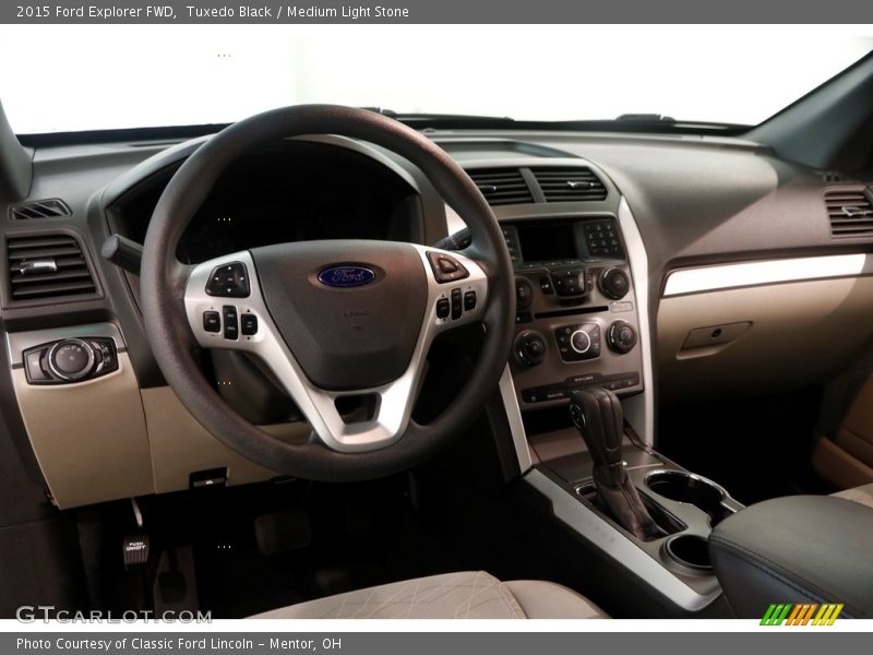 Tuxedo Black / Medium Light Stone 2015 Ford Explorer FWD