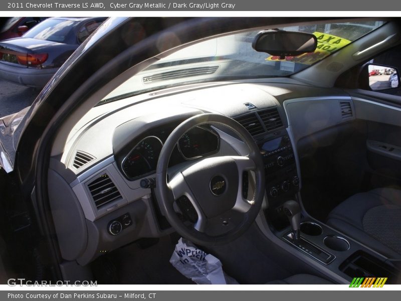 Cyber Gray Metallic / Dark Gray/Light Gray 2011 Chevrolet Traverse LS AWD