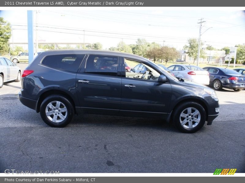 Cyber Gray Metallic / Dark Gray/Light Gray 2011 Chevrolet Traverse LS AWD