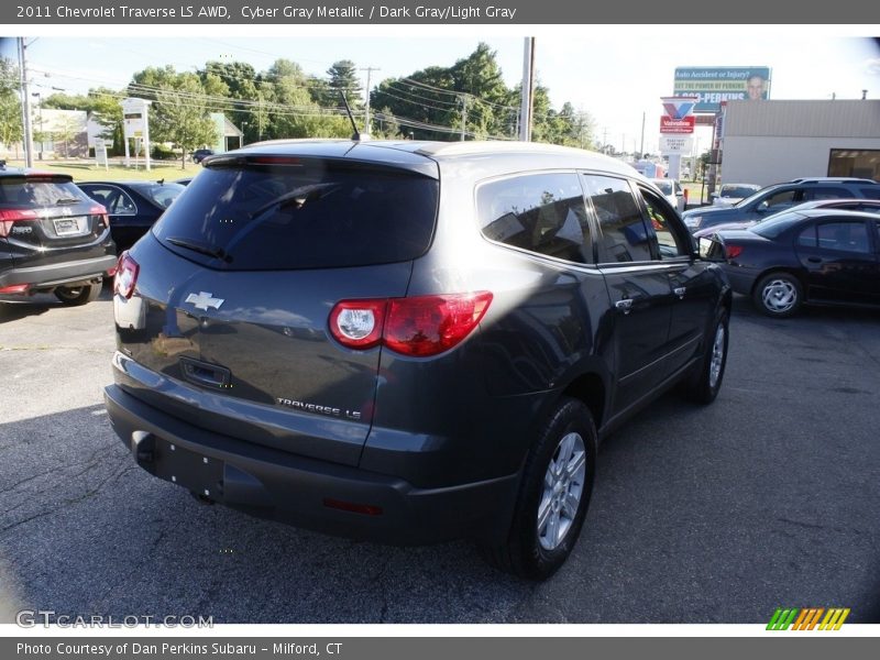 Cyber Gray Metallic / Dark Gray/Light Gray 2011 Chevrolet Traverse LS AWD