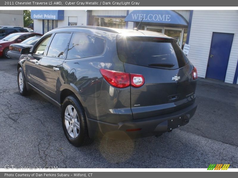 Cyber Gray Metallic / Dark Gray/Light Gray 2011 Chevrolet Traverse LS AWD