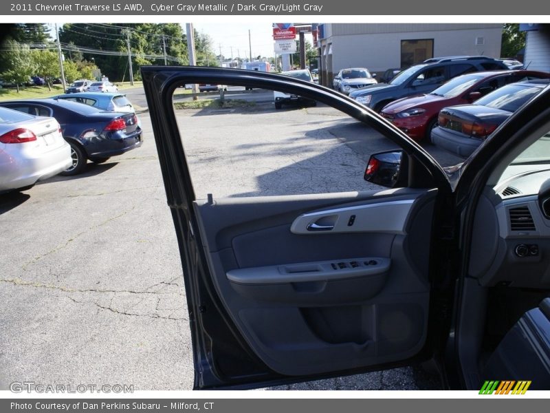 Cyber Gray Metallic / Dark Gray/Light Gray 2011 Chevrolet Traverse LS AWD