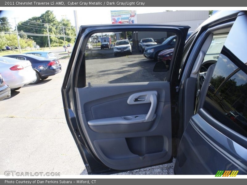 Cyber Gray Metallic / Dark Gray/Light Gray 2011 Chevrolet Traverse LS AWD