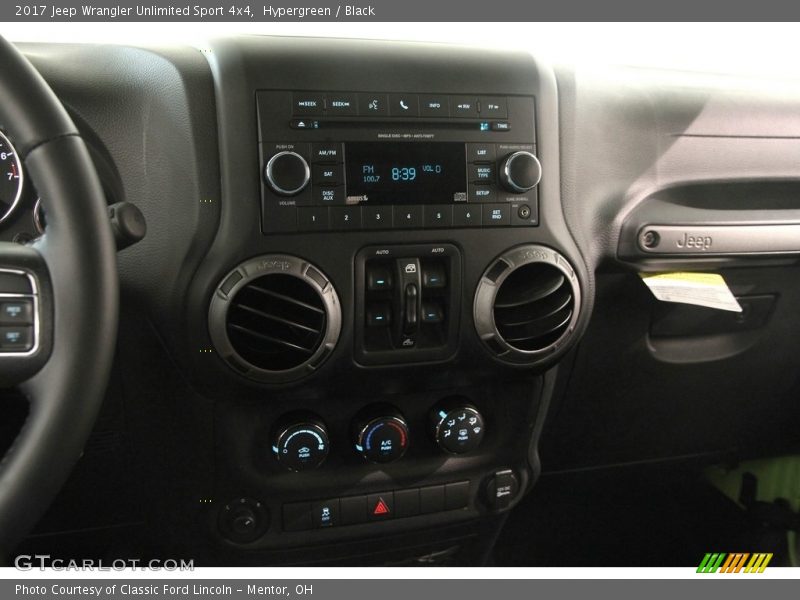 Hypergreen / Black 2017 Jeep Wrangler Unlimited Sport 4x4