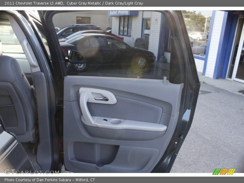 Cyber Gray Metallic / Dark Gray/Light Gray 2011 Chevrolet Traverse LS AWD