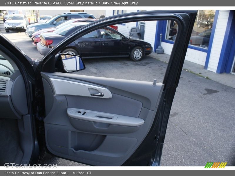 Cyber Gray Metallic / Dark Gray/Light Gray 2011 Chevrolet Traverse LS AWD