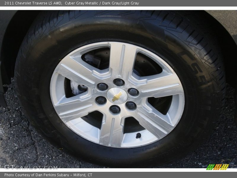 Cyber Gray Metallic / Dark Gray/Light Gray 2011 Chevrolet Traverse LS AWD