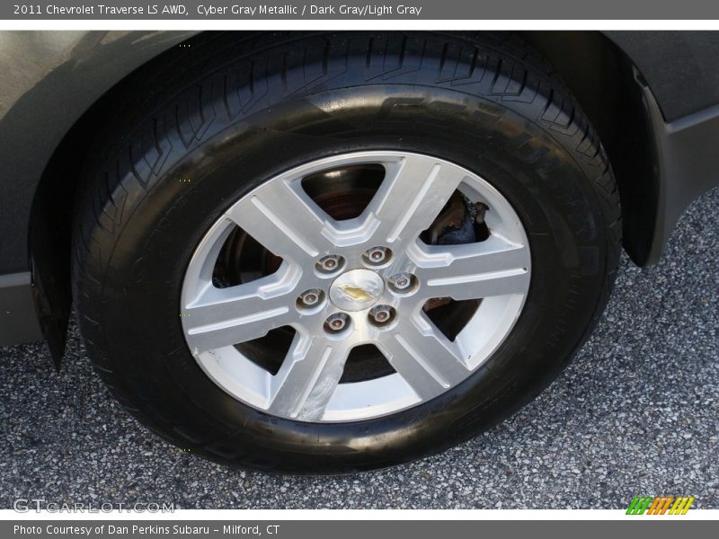 Cyber Gray Metallic / Dark Gray/Light Gray 2011 Chevrolet Traverse LS AWD