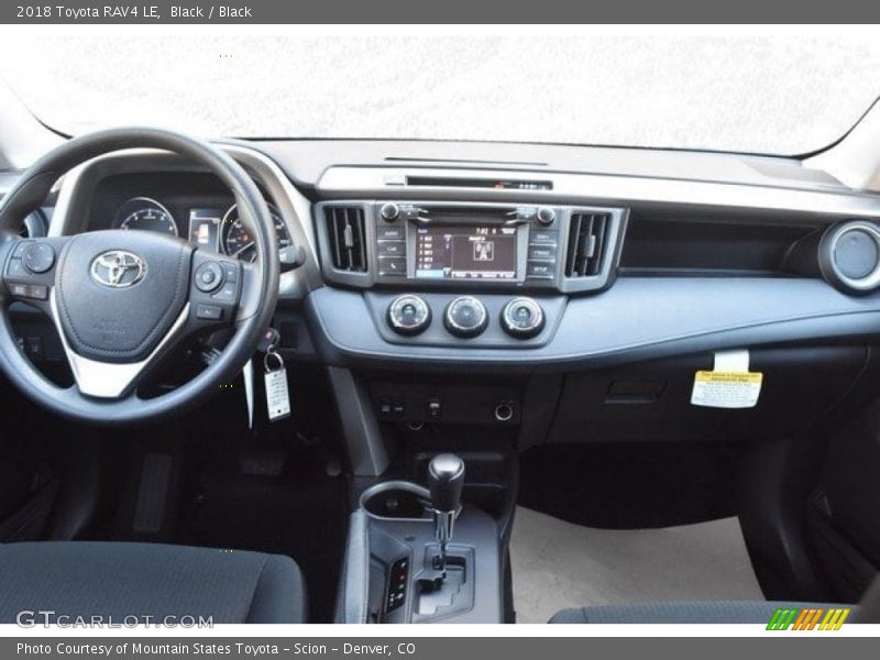 Black / Black 2018 Toyota RAV4 LE