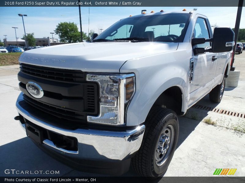 Oxford White / Earth Gray 2018 Ford F250 Super Duty XL Regular Cab 4x4