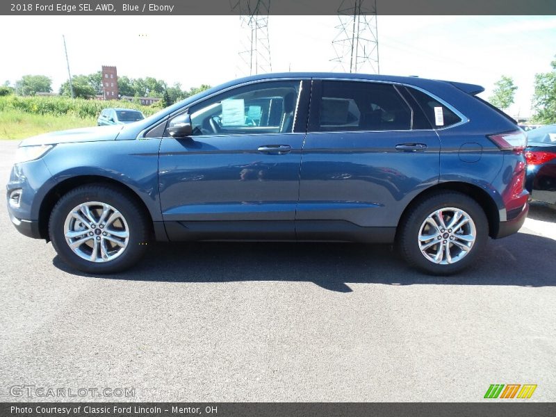 Blue / Ebony 2018 Ford Edge SEL AWD