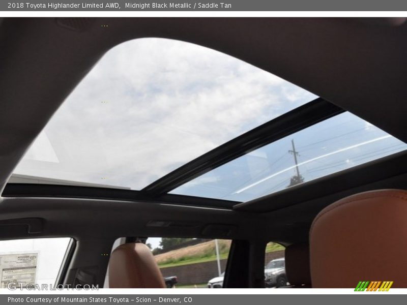 Midnight Black Metallic / Saddle Tan 2018 Toyota Highlander Limited AWD