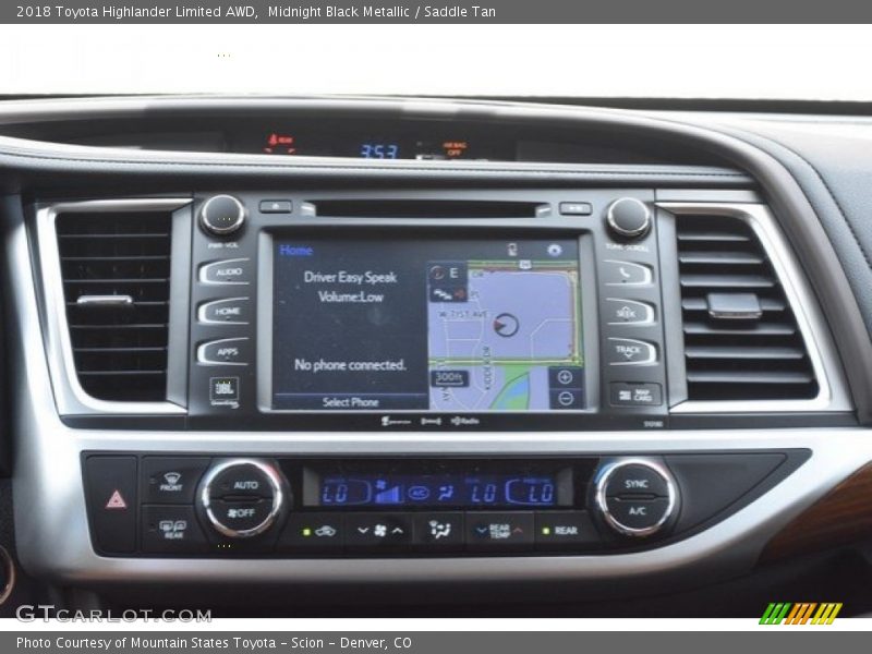 Midnight Black Metallic / Saddle Tan 2018 Toyota Highlander Limited AWD