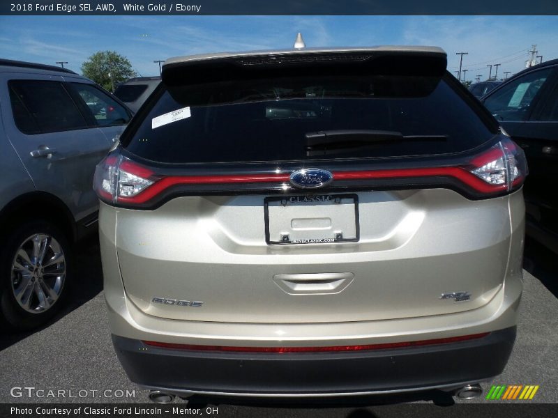 White Gold / Ebony 2018 Ford Edge SEL AWD