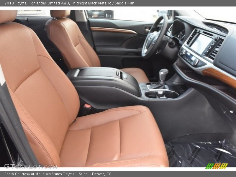 Midnight Black Metallic / Saddle Tan 2018 Toyota Highlander Limited AWD