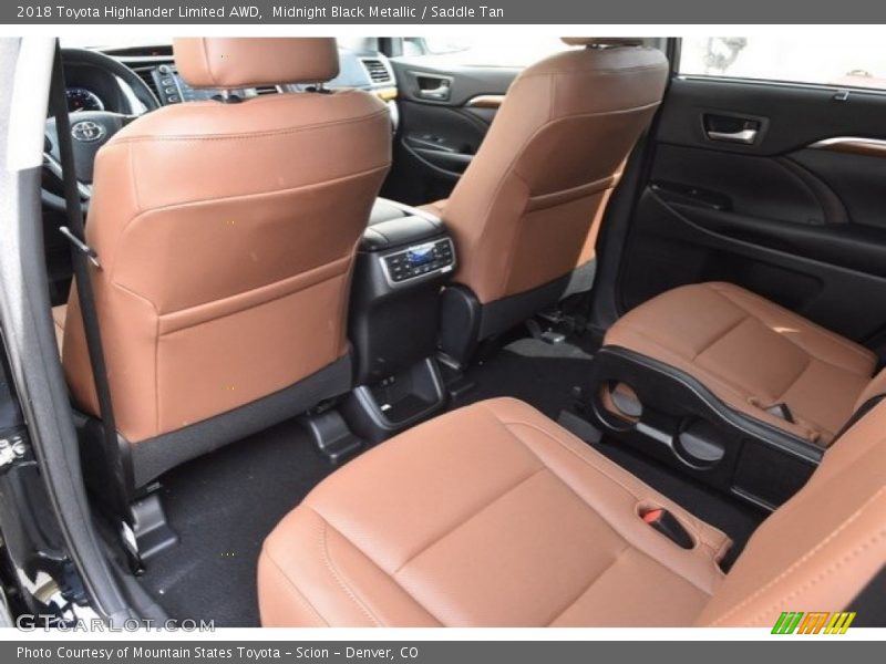 Midnight Black Metallic / Saddle Tan 2018 Toyota Highlander Limited AWD