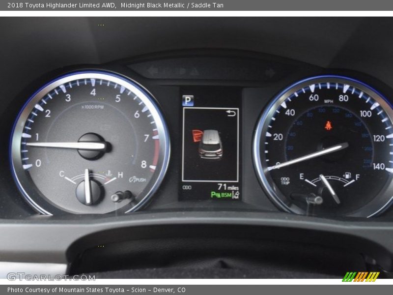 Midnight Black Metallic / Saddle Tan 2018 Toyota Highlander Limited AWD