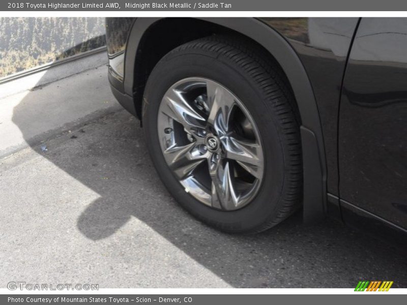 Midnight Black Metallic / Saddle Tan 2018 Toyota Highlander Limited AWD