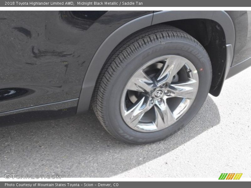 Midnight Black Metallic / Saddle Tan 2018 Toyota Highlander Limited AWD
