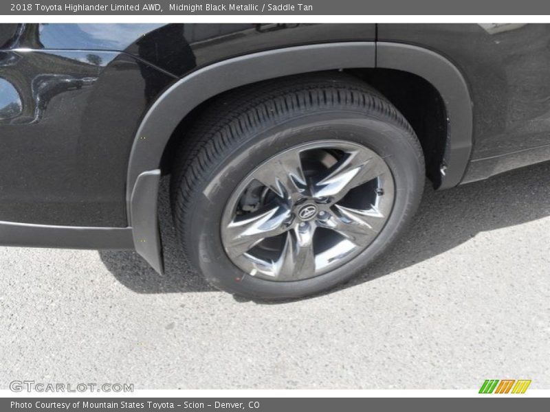 Midnight Black Metallic / Saddle Tan 2018 Toyota Highlander Limited AWD