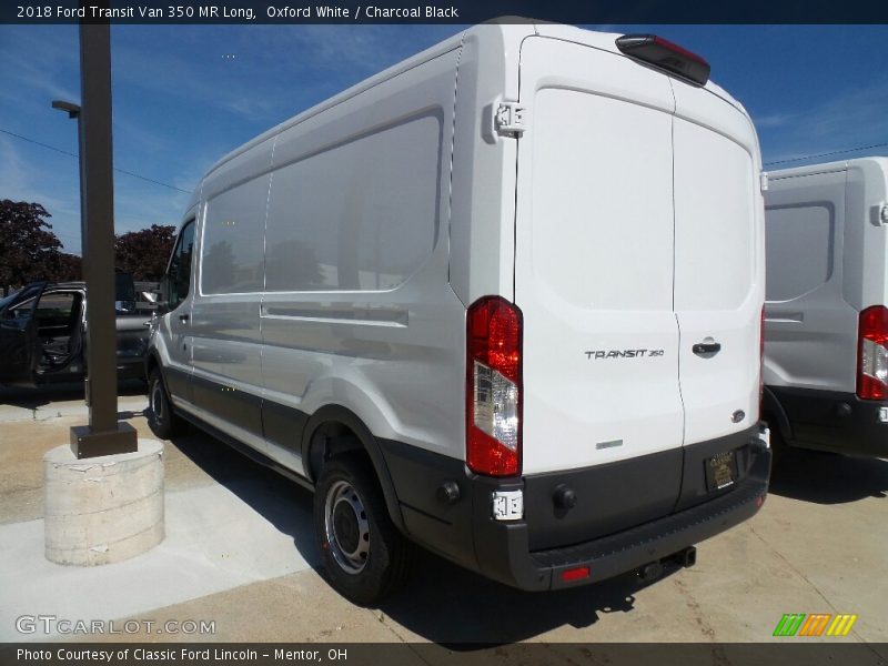Oxford White / Charcoal Black 2018 Ford Transit Van 350 MR Long