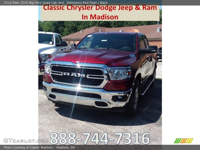 Delmonico Red Pearl / Black 2019 Ram 1500 Big Horn Quad Cab 4x4