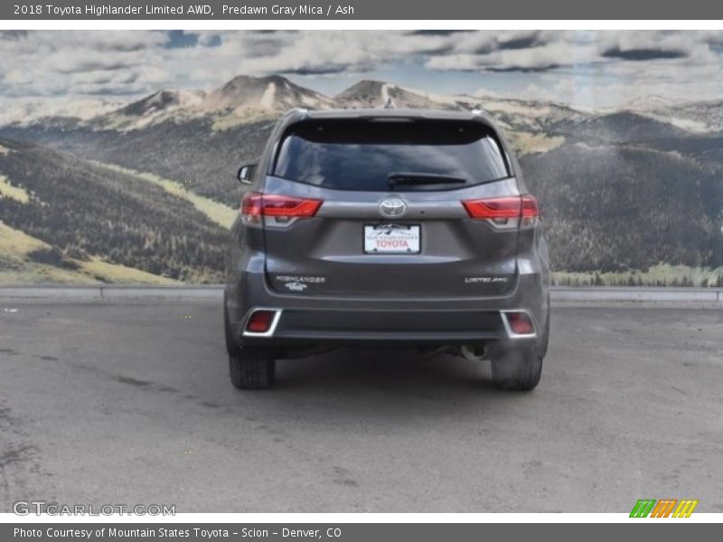 Predawn Gray Mica / Ash 2018 Toyota Highlander Limited AWD