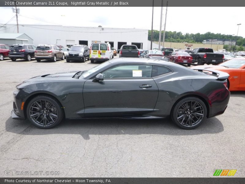 Nightfall Gray Metallic / Jet Black 2018 Chevrolet Camaro ZL1 Coupe