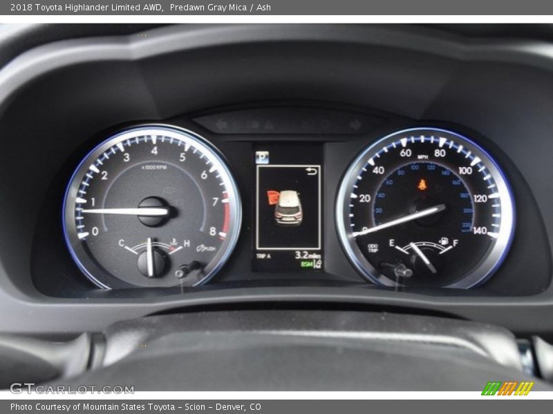 Predawn Gray Mica / Ash 2018 Toyota Highlander Limited AWD