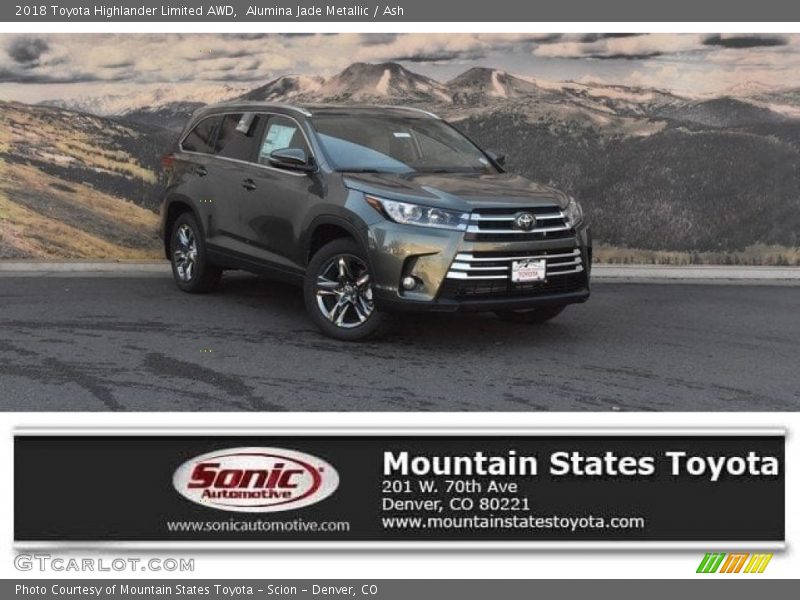 Alumina Jade Metallic / Ash 2018 Toyota Highlander Limited AWD