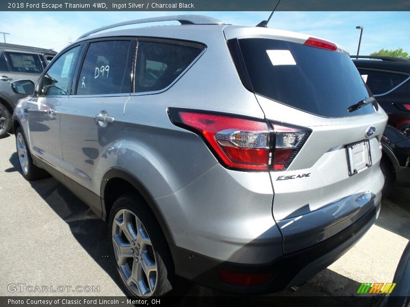 Ingot Silver / Charcoal Black 2018 Ford Escape Titanium 4WD