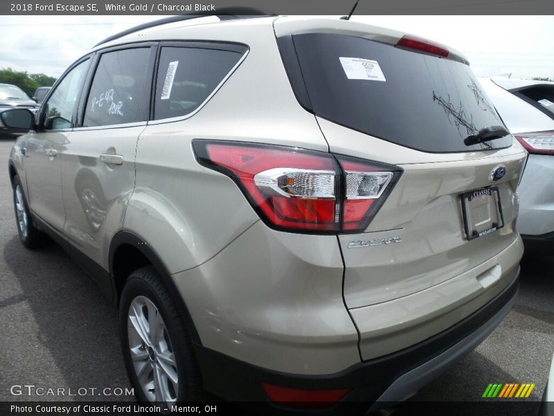 White Gold / Charcoal Black 2018 Ford Escape SE