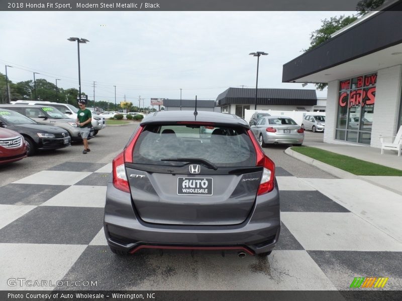 Modern Steel Metallic / Black 2018 Honda Fit Sport