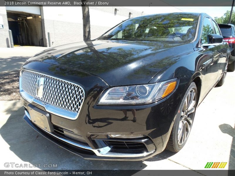 Black Velvet / Ebony 2018 Lincoln Continental Reserve AWD