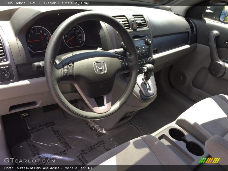Glacier Blue Metallic / Gray 2009 Honda CR-V EX
