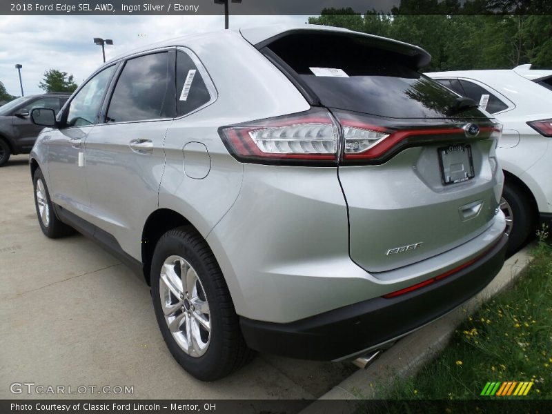 Ingot Silver / Ebony 2018 Ford Edge SEL AWD