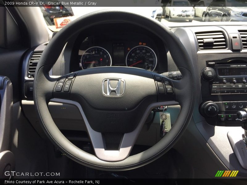 Glacier Blue Metallic / Gray 2009 Honda CR-V EX