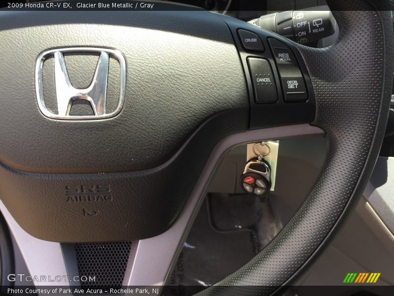 Glacier Blue Metallic / Gray 2009 Honda CR-V EX