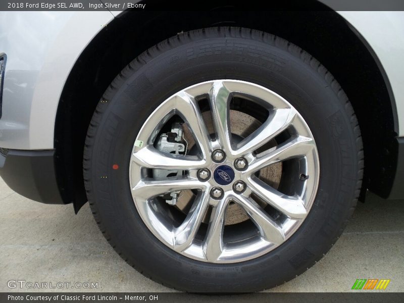Ingot Silver / Ebony 2018 Ford Edge SEL AWD