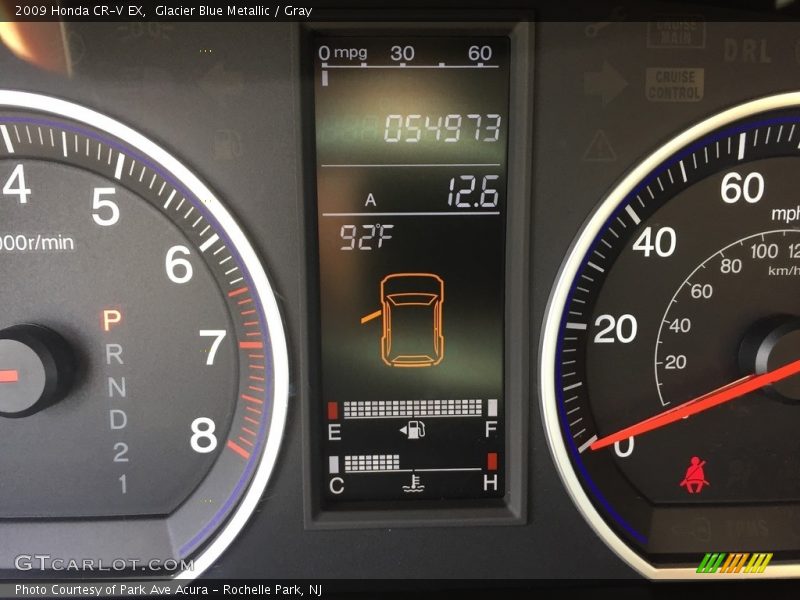Glacier Blue Metallic / Gray 2009 Honda CR-V EX