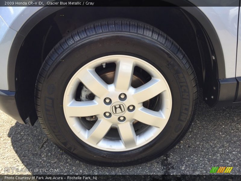Glacier Blue Metallic / Gray 2009 Honda CR-V EX