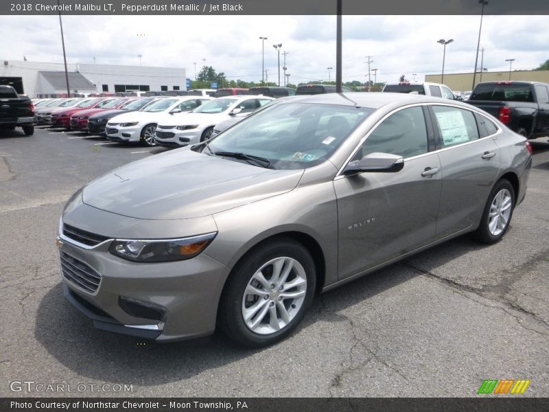 Pepperdust Metallic / Jet Black 2018 Chevrolet Malibu LT